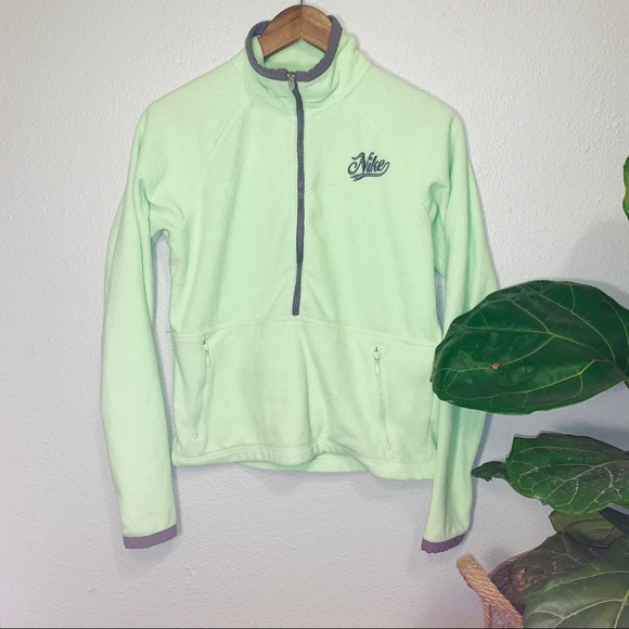 Nike Sweaters - Nike Quarter Zip Up Fleece Sweater Sz Medium